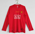 0708 season Manchester United home Champions League Long sleeved Retro Fan version