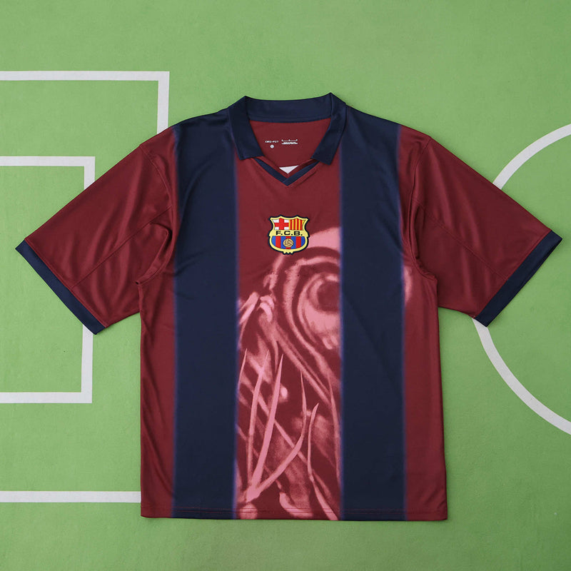 CJ X FC BARCELONA RETRO 2000/01 HOME SKELETON JERSEY