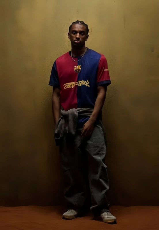 【in stock】Limited Edition FC BARCELONA X TRAVIS SCOTT jersey. FC Barcelona 24/25 Men’s Kit Player version