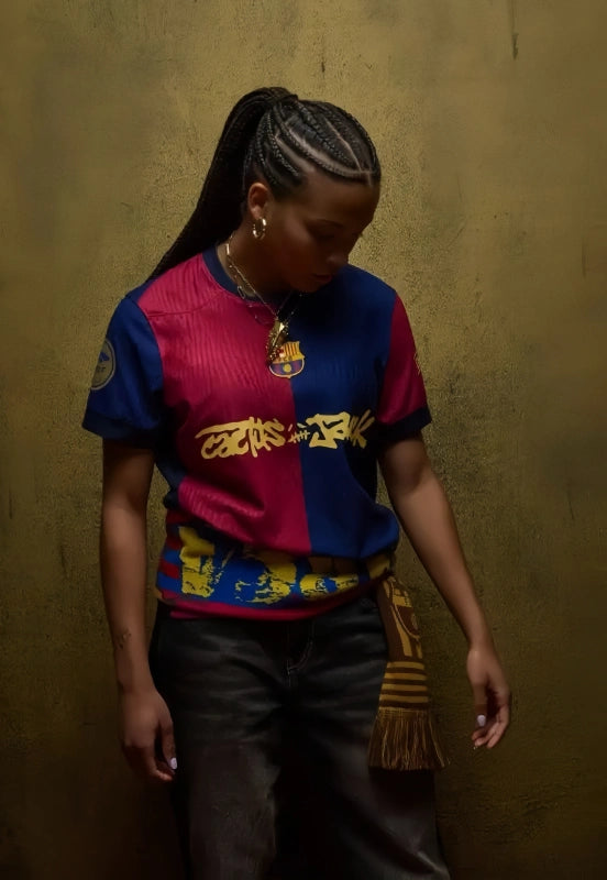 【in stock】Limited Edition FC BARCELONA X TRAVIS SCOTT jersey. FC Barcelona 24/25 Men’s Kit Player version