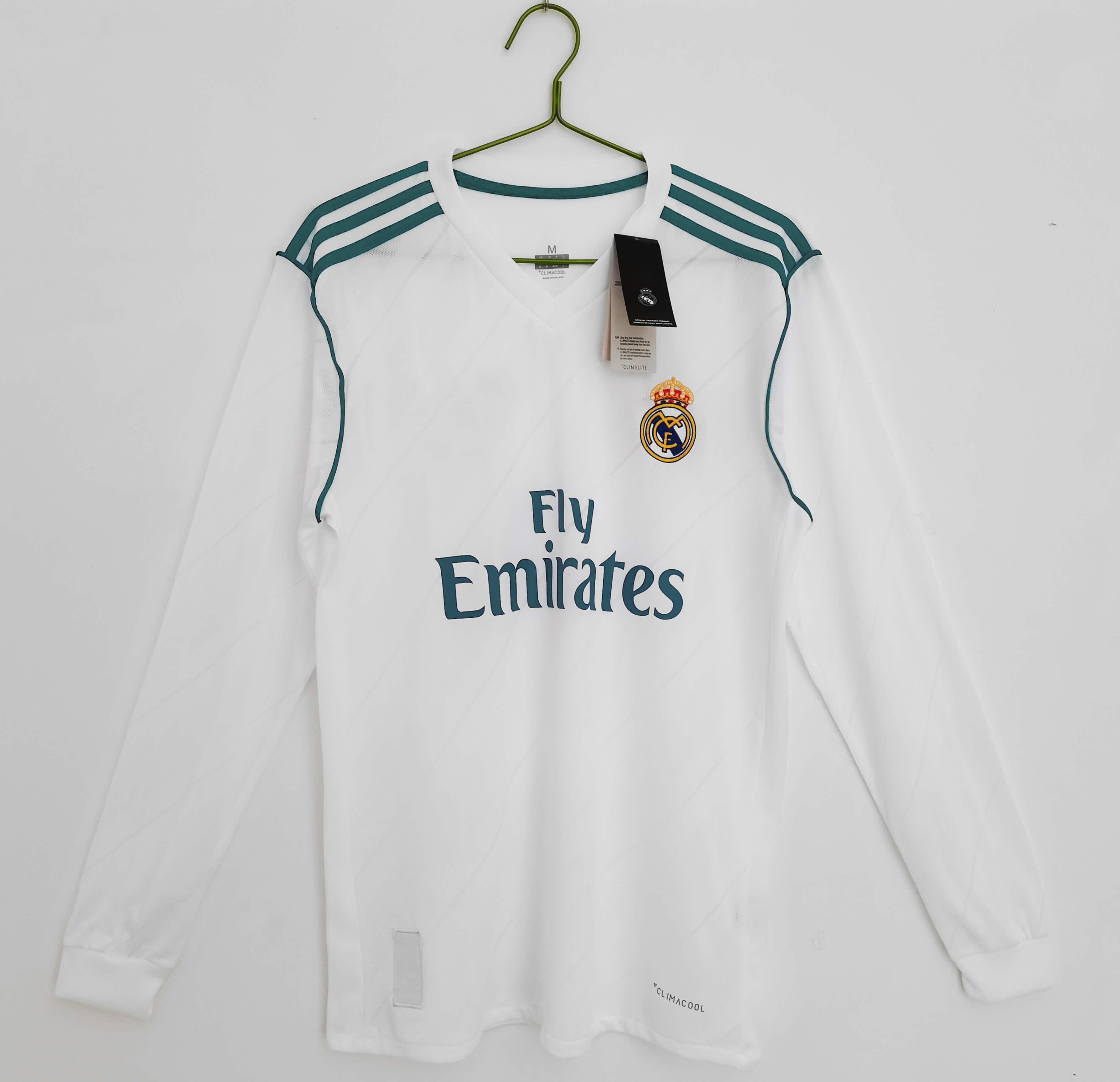 1718 season Real Madrid Home retro Long sleeved Fan version